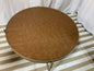 Faux leather top coffee table with gold trim and legs- Local Pick Up Only