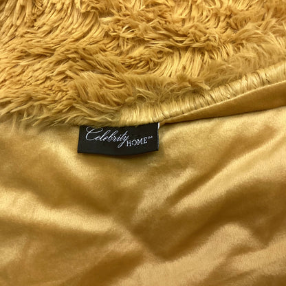 Deep Yellow Fuax Fur Throw