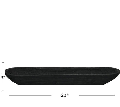 Black Wood Decor Bowl