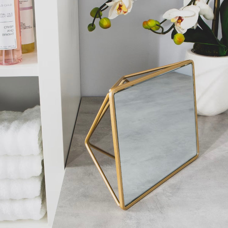 Gold Tray Mirror -Open Box