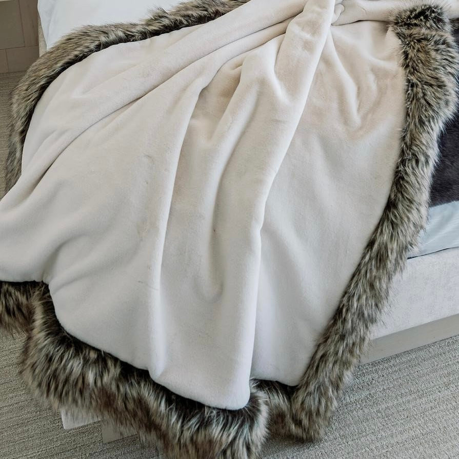 Weighted Faux Fur Sheard Beaver Throw