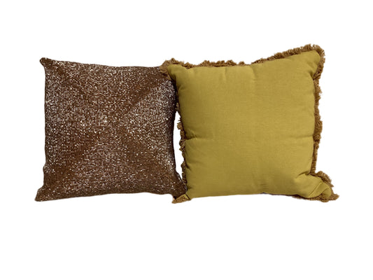 Mustard yellow pillow