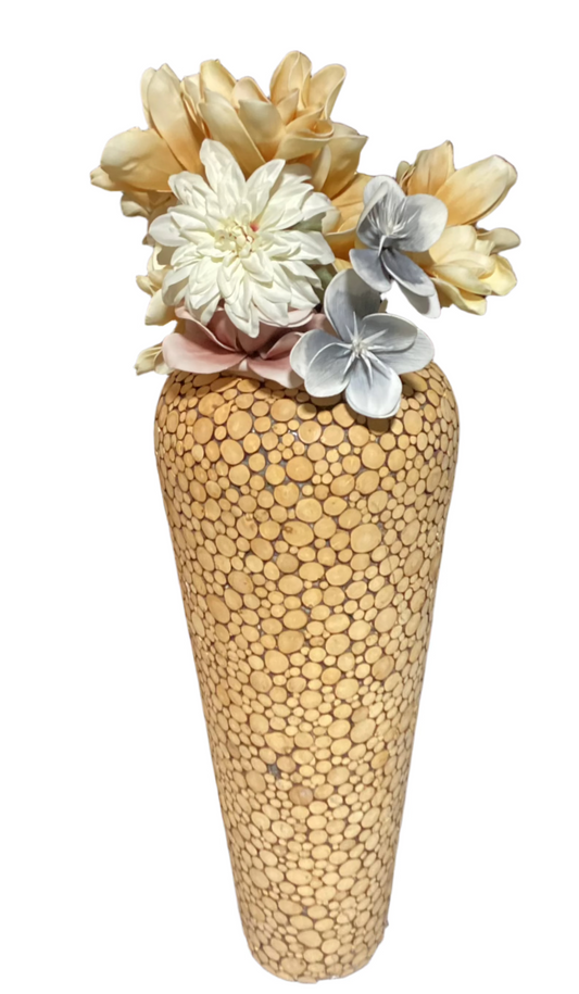 Large Faux Wood Vase -8157