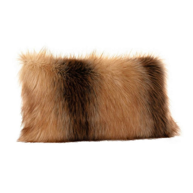 Red Fox Faux Fur 12x24 Pillow *Open Box*