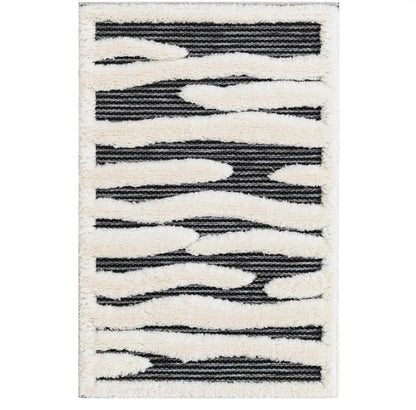 Gray Prismatic Rectangle Rug