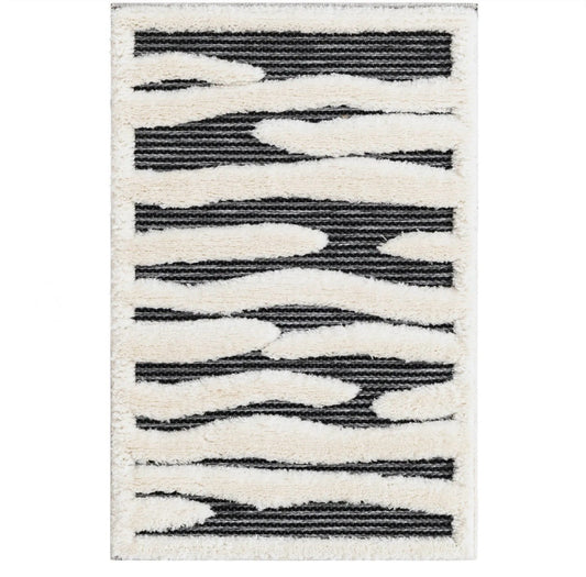 Gray Prismatic Rectangle Rug