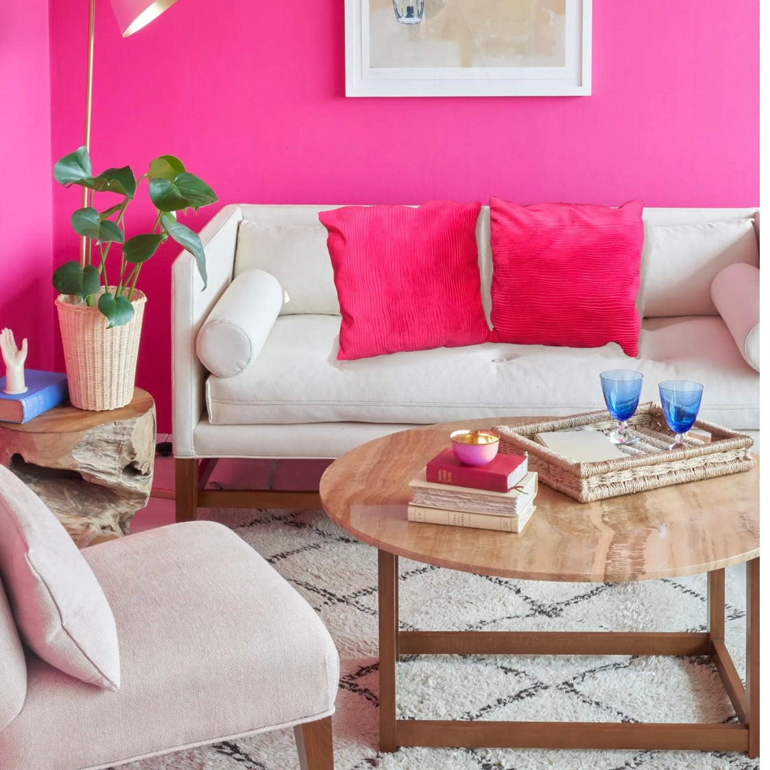 Custom Hot Pink Pillows (SET OF 2)