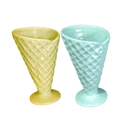 Ceramic Waffle Cone-Yellow