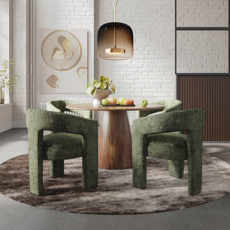 gwen stool modern with polyester upholstering in green