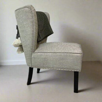 gray wingback chair