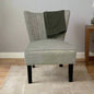 Gray wing back chair