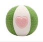 Round Pillow White Green Patchwork - Open Box