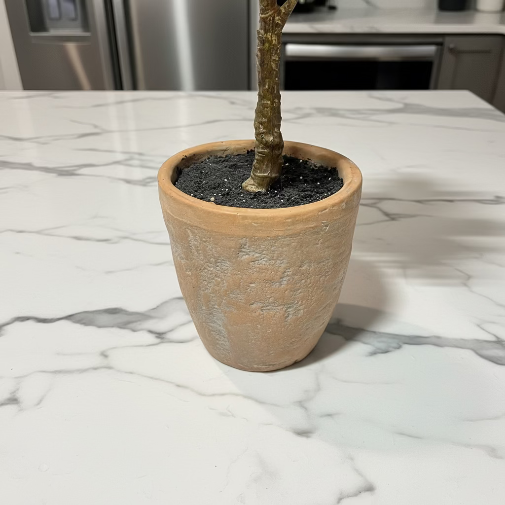 Faux Olive Tree In Ceramic Pot-Open Box
