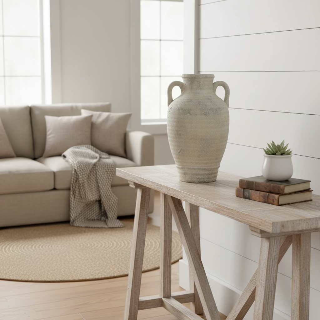 Distressed 2 Handle Vase