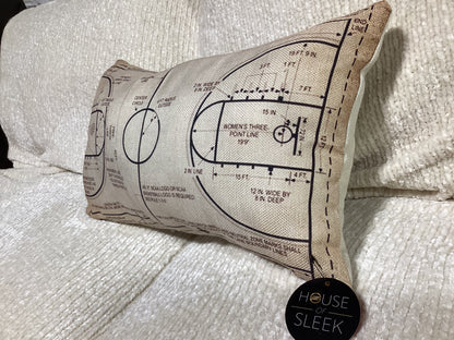 Basketball Court Accent  Pillow