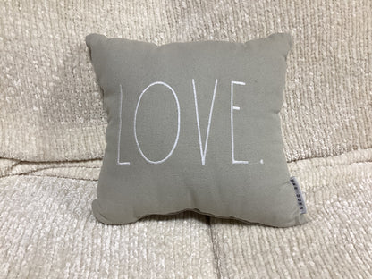 Grey “Love” pillow -open box-