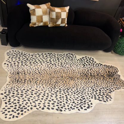 Faux Fur Leopard Rug-OPEN BOX