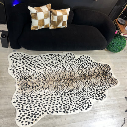 Faux Fur Leopard Rug-OPEN BOX