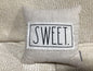 Tan “Sweet” pillow -open box-