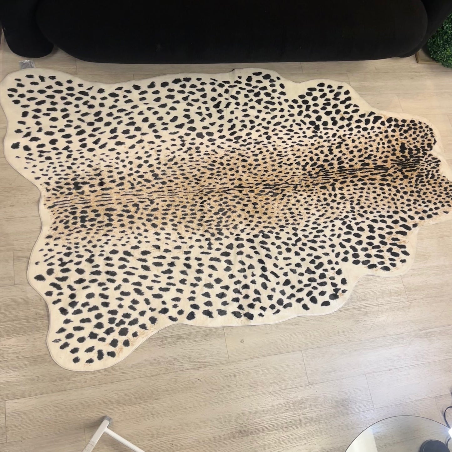 Faux Fur Leopard Rug-OPEN BOX