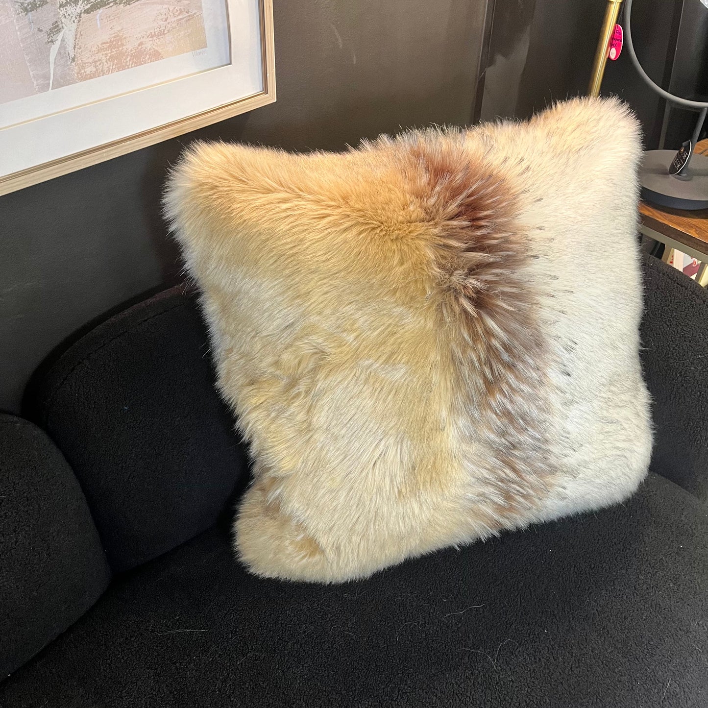 Arctic Fox Faux Fur Pillow