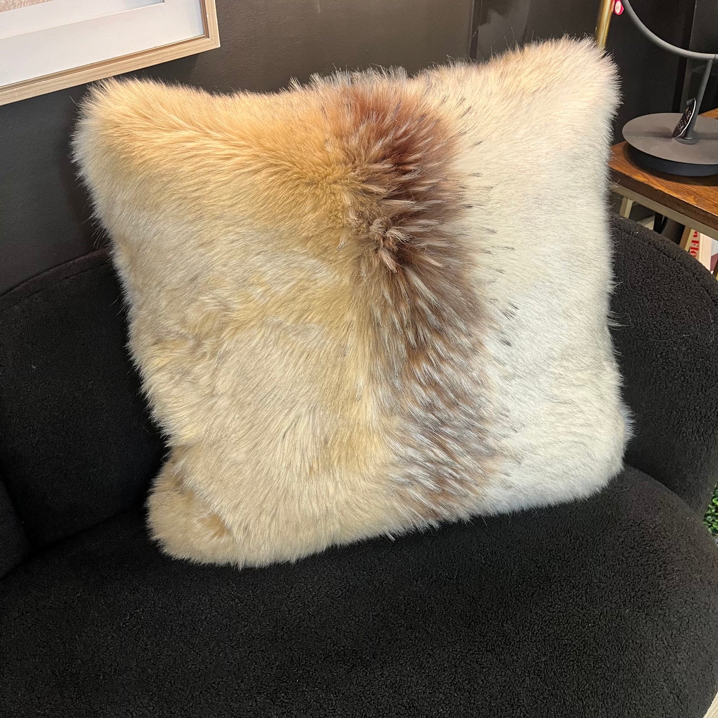 Arctic Fox Faux Fur Pillow