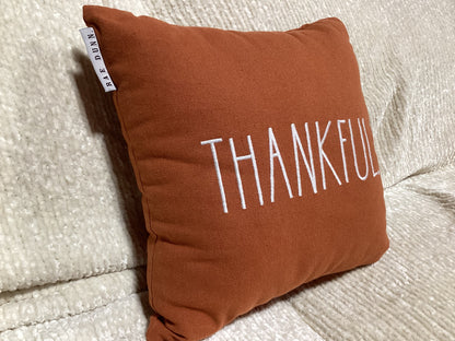 Burnt orange “Thankful” pillow- Open Box