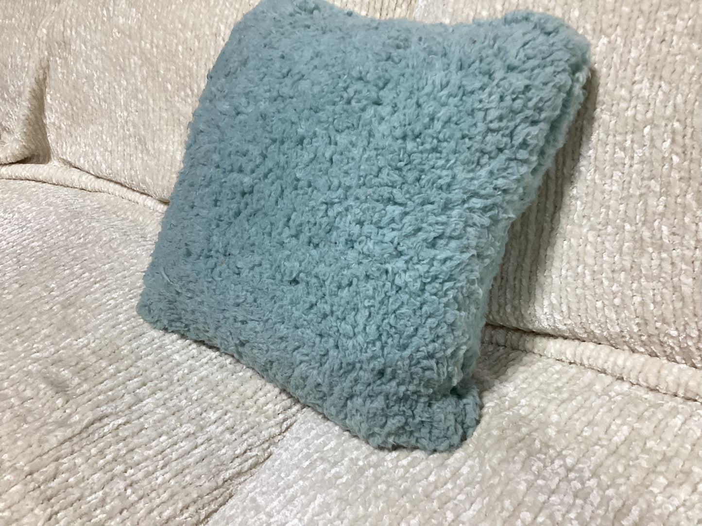 Petite Turquoise Accent Pillow – 12" x 12" OPEN BOX