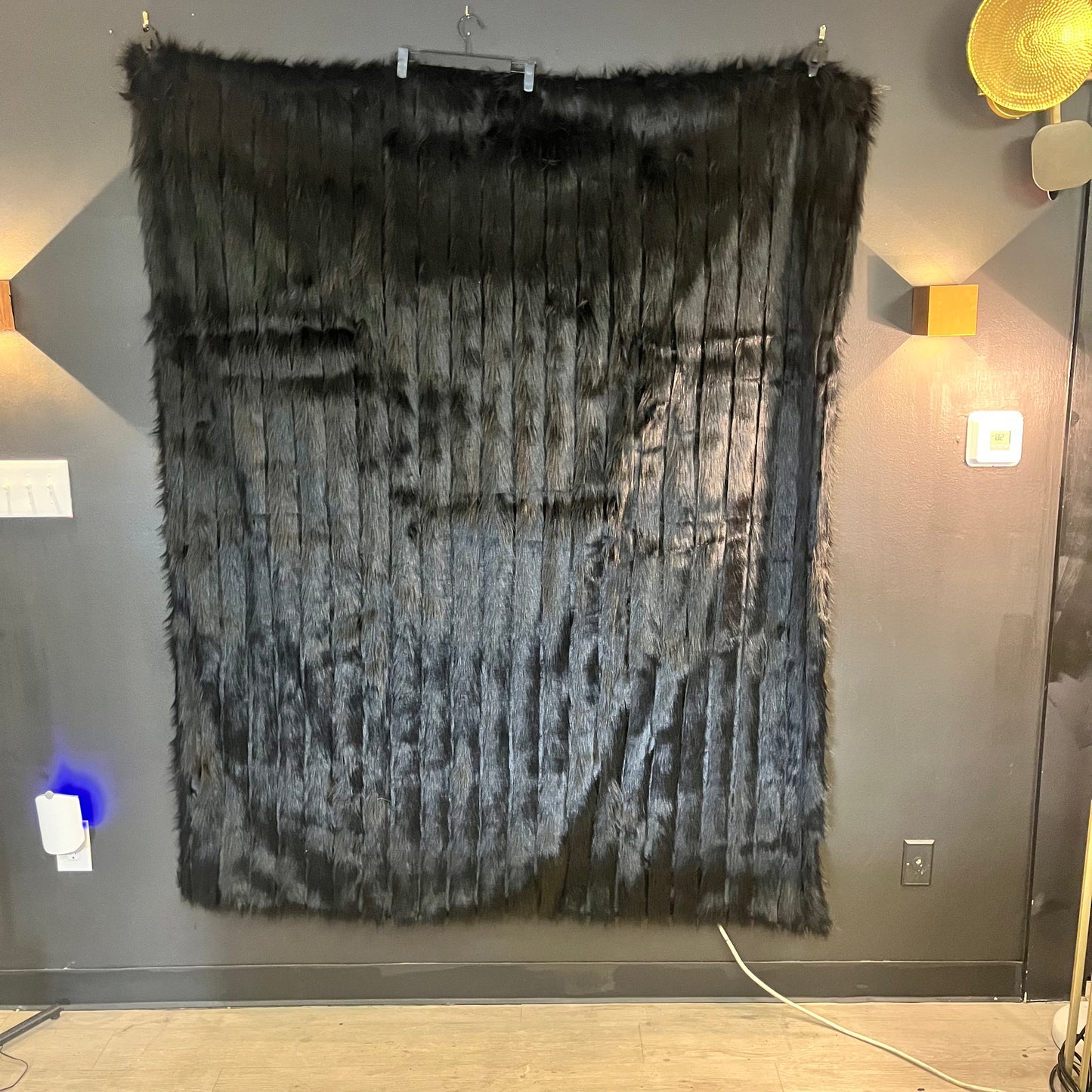 Black Mink Faux Fur Throws