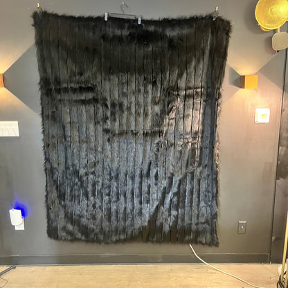 Black Mink Faux Fur Throws