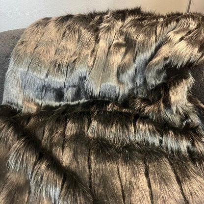 Black Mink Faux Fur Throws