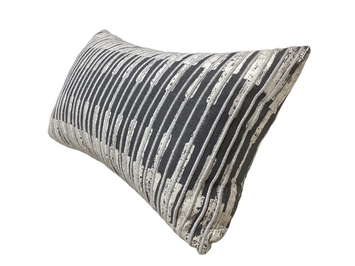 White and Gray decorative pillow