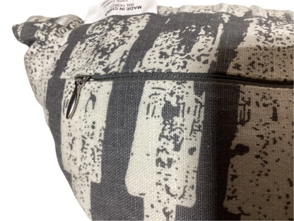 White and Gray decorative pillow