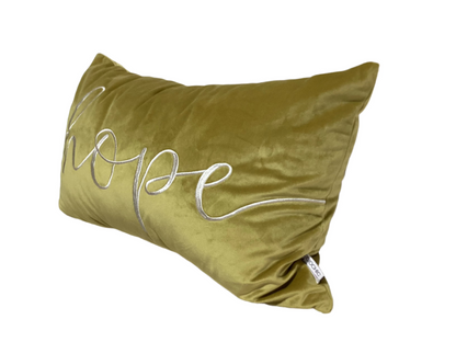 Gold “hope” Pillow -Open Box-