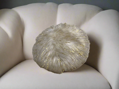 White & Gold Sphere (Ball) Pillow