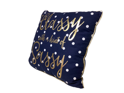 “Classy” blue pillow-Open Box-