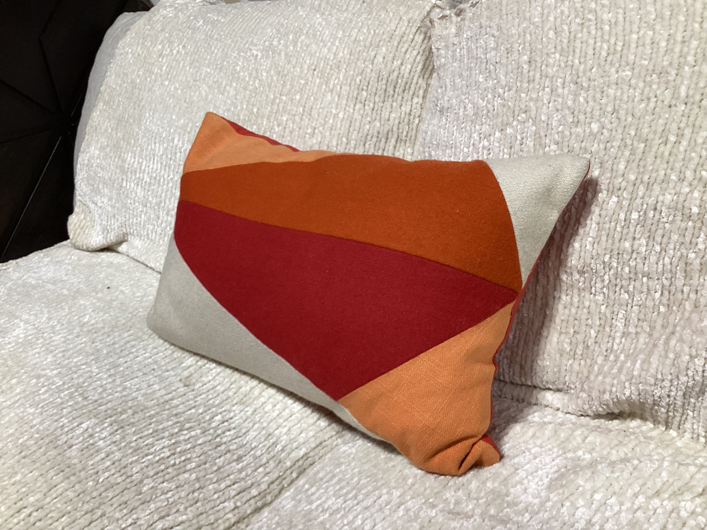 Red & Orange Accent Pillow -Open Box