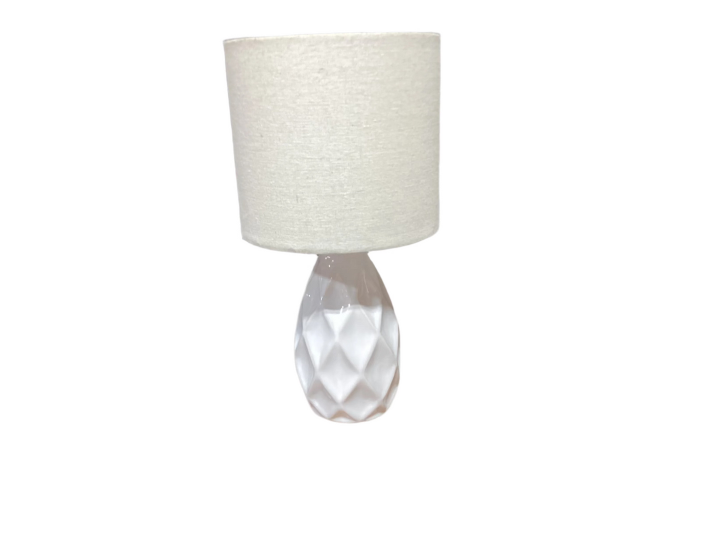 15” white table lamp