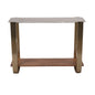Marble Top Console, Gold Wood 31"