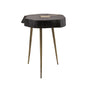Timber Black and Brass Side Table