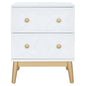 White & Gold Side Table