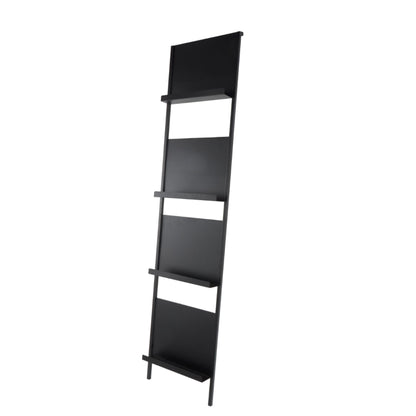 Black Metal Tall 4 Slot Magazine Rack Holder