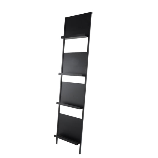 Black Metal Tall 4 Slot Magazine Rack Holder