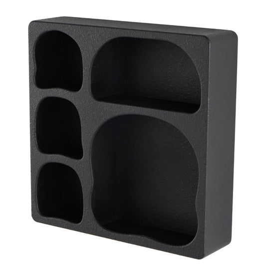 Black Wood 5 Shelf Wall Shelf