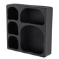 Black Wood 5 Shelf Wall Shelf