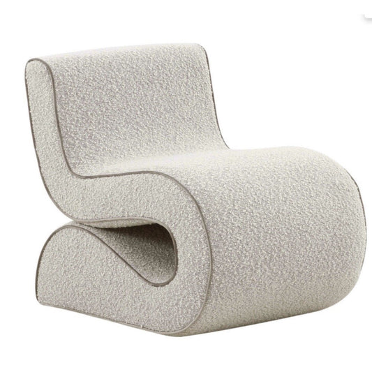 Senna Speckled Grey Boucle Accent Chair