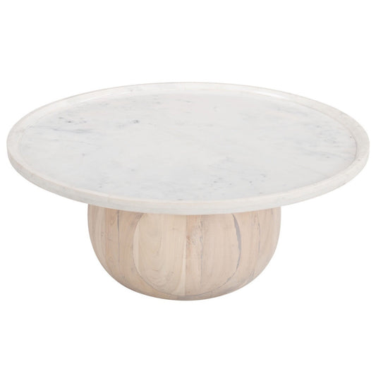 Savona Coffee Table White & Natural-