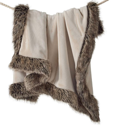 Weighted Faux Fur Sheard Beaver Throw