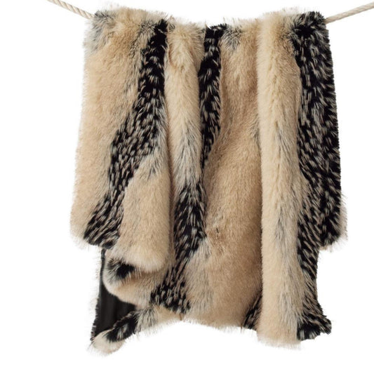 Limited Edition Ivory Fox Faux Fur Throws 60"x60"