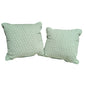 Mint & White Geometric Pillows (Set of 2)-OPEN BOX